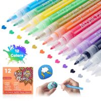 0.7mm Acrylic Marker Pen 12 Color 28 Color Set Body Painting Water-based Paint Pen DIY Waterproof Marker Pen