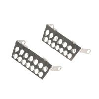 2 Pcs Metal Front and Rear Chassis Armor Protector Chassis Armor Silver Chassis Armor Protector Parts for MN128 MN86S MN86KS MN86 MN86K MN G500 1/12 RC Car Upgrade Parts