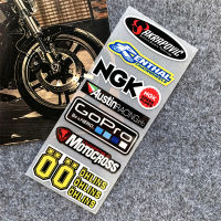 1ชุดของ AKRAPOVIC ENTHAL NGK AUSTIN MOTOCROSS GOPRO ส่วนประกอบสติกเกอร์หมวกนิรภัยขอบรถจักรยานยนต์สะท้อนแสงแต่งรถสติกเกอร์ไวนิลสำหรับยามาฮ่าซูซูกิฮอนด้า Kawasaki KTM DUCATI BMW Benelli Harley Vespa