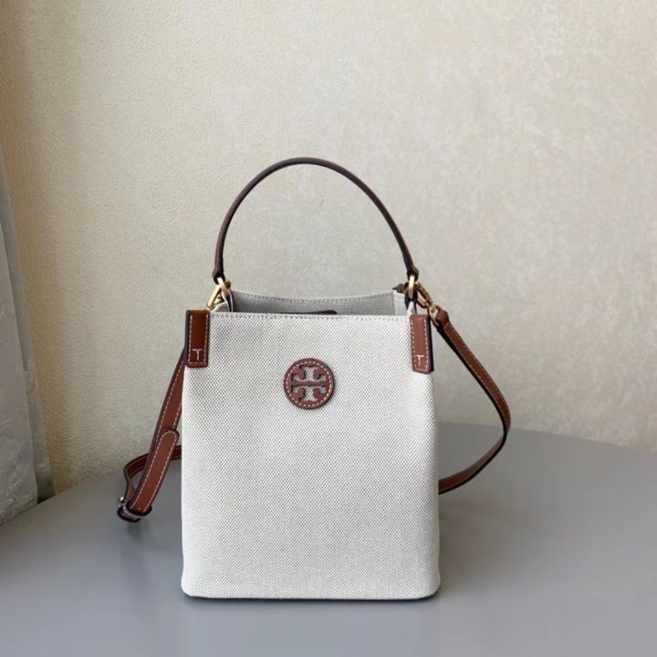 NWT! Tory Burch Blake Canvas Bucket Bag Crossbody