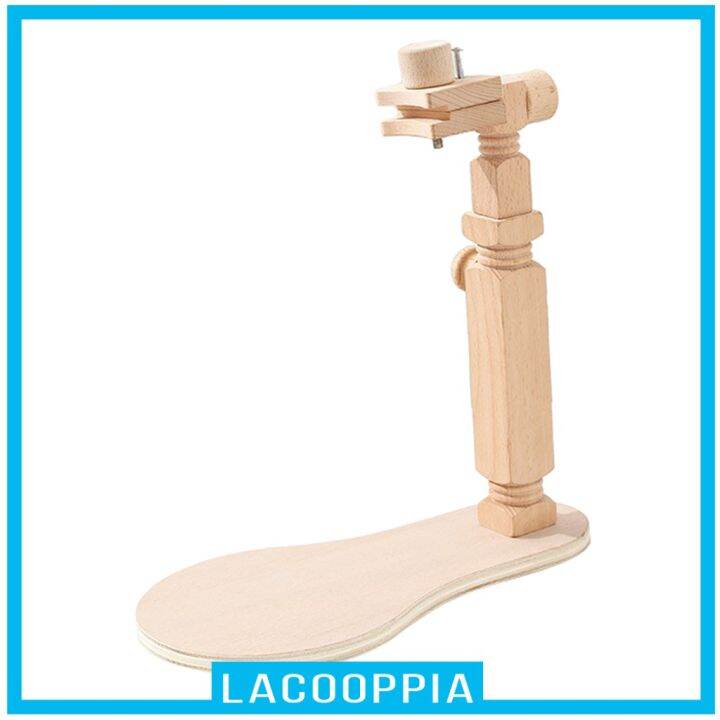 lacoopia-ขาตั้งไม้สําหรับจักรเย็บผ้าปรับได้-360-องศา