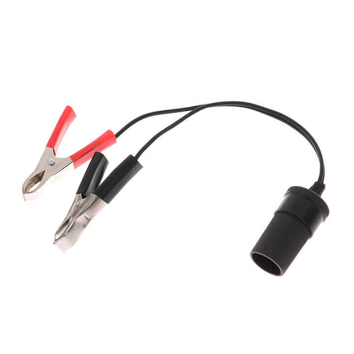 12 Volt Battery Terminal Clipon Power Socket Adapter Plug Car Boat Van