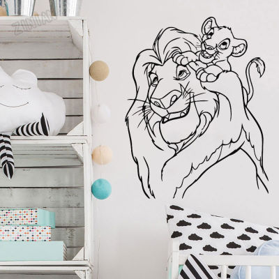 Lion King Wall Stickers For Boys Room Decor Vinyl Cartoon Characters Wall Murals  Nursery Bedroom Art Decoration Wall Decal Y257