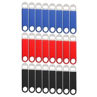 24 PCS Bottle Opener Flat Bottle Opener 7 Inch for Bartender Bar Kitchen Restaurant ,Red+Black+Blue