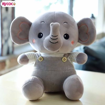 น่ารักสร้างสรรค์ Boneka Mainan กำมะหยี่รูปช้างน่ารัก MSCOCO ตุ๊กตาหนานุ่มกอดของเล่นสำหรับเด็ก Boneka Mainan จำลอง