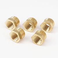 5PCS Brass Reducer 3/8 BSP Male Thread to 1/4 BSP Female Thread Reducing Bush adapter Fitting Gas Air Water Fuel