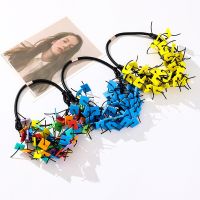 New Designer Handmade Women Necklace Multicolor Silicone Choker Necklace Ethnic Style Clothes Accessories Unique Fashion Jewelry Adhesives Tape