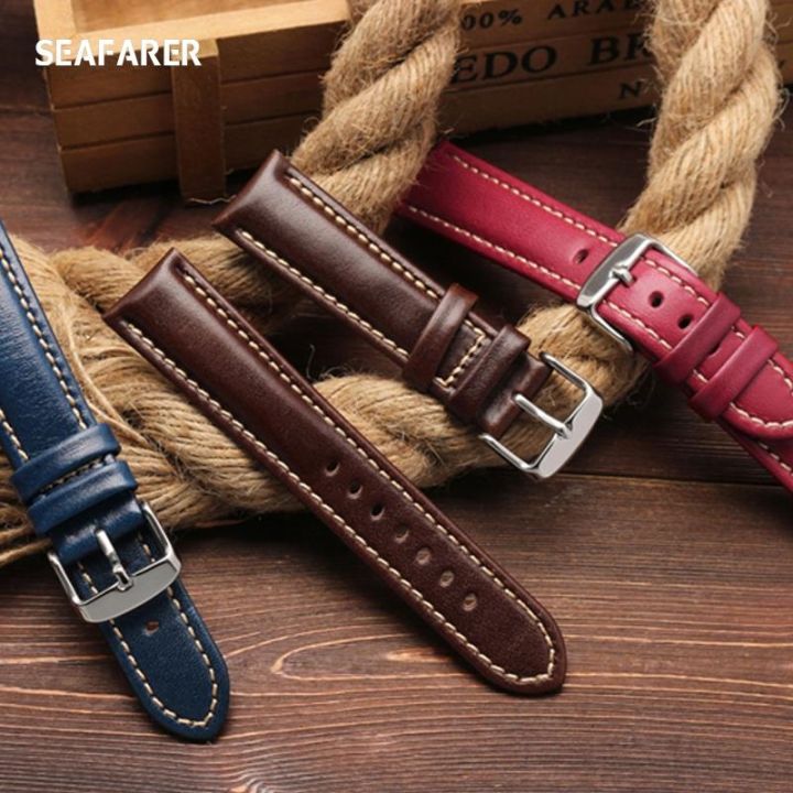 สำหรับ-fossil-jr1401-bq2054-fs5414-สายนาฬิกาปริมาณสูงสำหรับสายนาฬิกาหนังแท้ของผู้ชาย-21-มม-22-มม-พร้อมถาดสายนาฬิกา