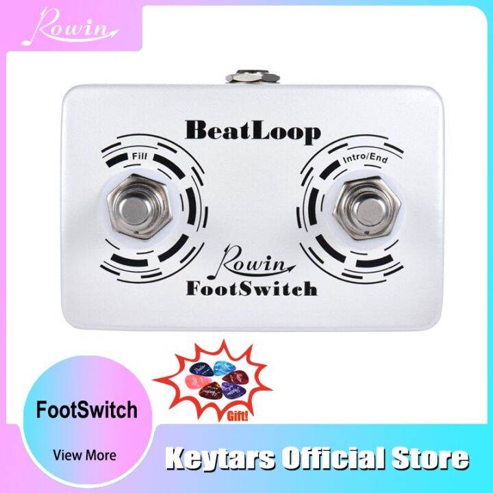 Rowin Dual Momentary External Footswitch For Drum Machine & Guitar