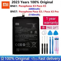 （Bar watchband）Xiaomi Mi BN61 BN57 100ของแท้,แบตเตอรี่โทรศัพท์ MAh แบตเตอรี่สำรองสำหรับ Xiaomi โพโคโฟน X3 X3 Pro