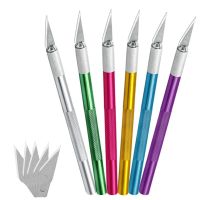 【YF】 6 Pcs Art Carving Cutter With Blade 11  Engraving Craft Knive W/ Handle For Paper Sticker Cutting Tool