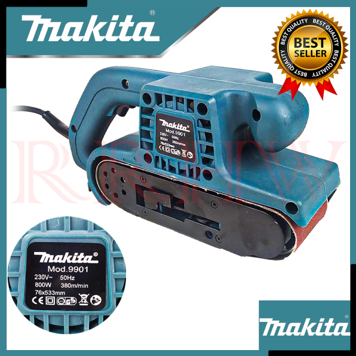 makita-เครื่องขัดกระดาษทราย-สายพาน-รถถัง-3-นิ้ว-เครื่องขัด-รุ่น-9901-งานไต้หวัน-aaa-การันตีสินค้า