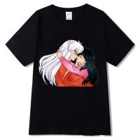 Inuyashaเสื้อยืดผู้ชายSesshoumaru Higurashi Kagome Narakuอะนิเมะการ์ตูนผ้าฝ้ายผู้หญิงแขนสั้นเสื้อT S-5XL