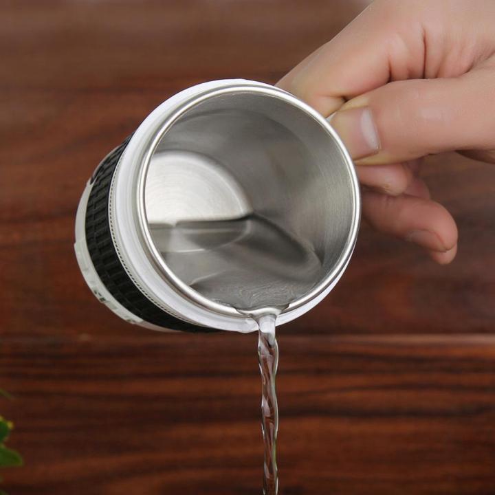 แก้วกาแฟสแตนเลส-mug-lensa-กาแฟสีขาวสีดำถ้วยกาแฟสุดสร้างสรรค์แก้วกระบอกน้ำถ้วยน้ำร้อนของขวัญ