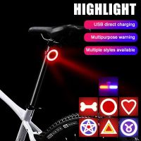 ◄ Bicycle Rear Lamp Usb Rechargeable Mountain Bike Tail Rear Lamp Night Riding Bicycle Accessories Creative Pattern Bicycle Light