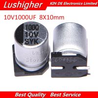 10pcs 10V 1000UF Size 8x10mm SMD 10V1000UF Aluminum Electrolytic Capacitor WATTY Electronics