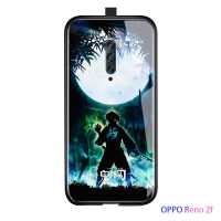 UCUC เคสโทรศัพท์เคสสำหรับ OPPO Reno 2F กันกระแทกปีศาจฆ่าโทรศัพท์กรณีอะนิเมะ kimetsu ไม่มี yaiba tanjirou nezuko กระจกนิรภัยคุ้มครองปก