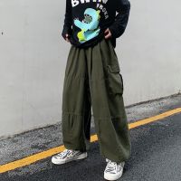 CODwumei04 Korean Cargo Pants Men Vintage Pants Oversized Wide Leg Pants