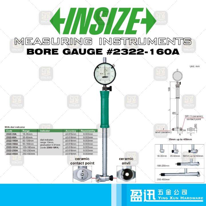 Insize Dial Bore Gauges 2322160A 50MM 160MM Lazada