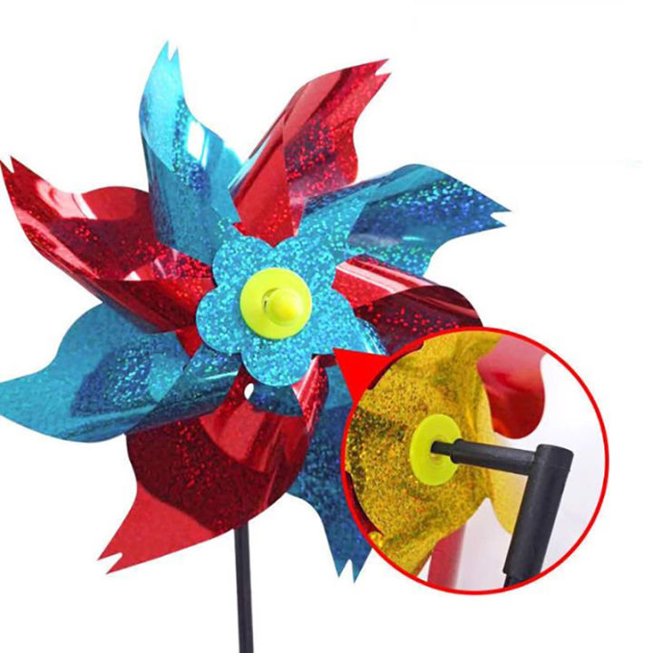 lowest-price-mh-ผู้ผลิตนก-pinwheels-สะท้อนแสง-sparkly-bird-deterrent-windmill-ป้องกัน-garde