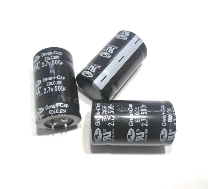 2-7v-500fตัวเก็บประจุแบบอิเล็กโทรไลติกfarad-capacitor-ชิ้นส่วนอิเล็กทรอนิกส์-แหล่งจ่ายไฟฟ้า2-7v-farad-500f-วัสดุ-โลหะ-ขนาด60x35x35mm-2-36x1-38x1-38