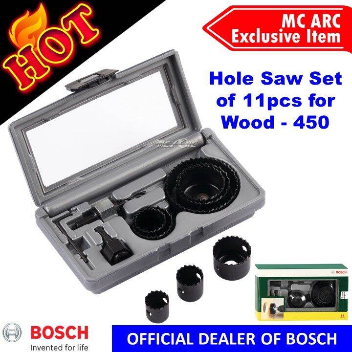 Bosch Hole Saw Set of 11pcs for Wood 450 Lazada PH