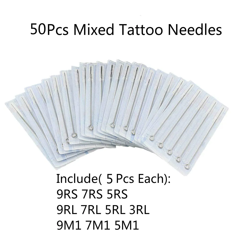 Buy Healifty 100pcs Disposable Sterile Tattoo Needle Mixed Tattoo Needle  for Tattoo Machine Supplies 3RL  5RL 7RL  9RL  3RS  5RS 7RS  9RS   5M1  7M1 Each 10 Online at desertcartINDIA