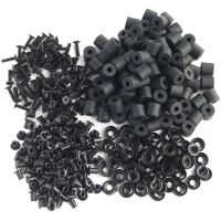 100pcs Chicago Screw Long Post Flat Headed With Metal Countersunk Finishing Washer Thick Rubber Washer For DIY Kydex Holster Nails Screws  Fasteners