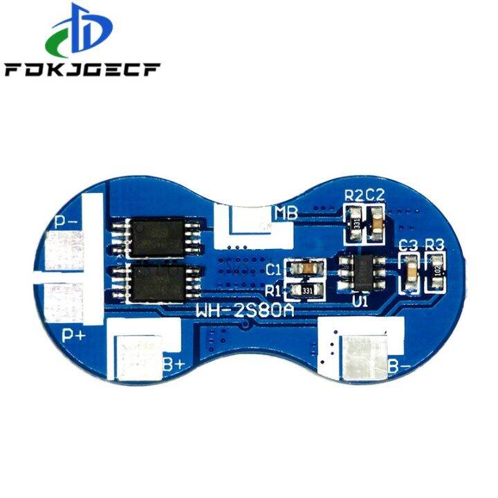 ที่ชาร์จแบตเตอรี่ลิเธียม-li-ion-2-s-แผ่นป้องกัน7-4v-ที่ป้องกันการชาร์จเกินกระแสเกิน4a-2ชุด-bms