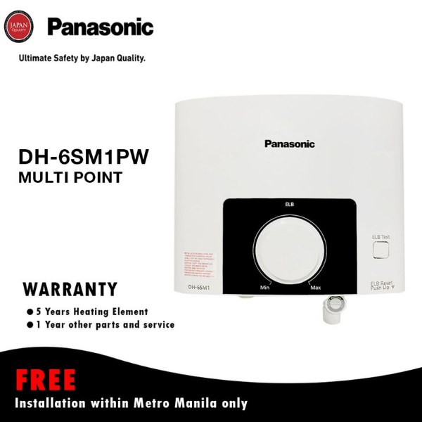Panasonic Water Heater Compact Multipoint Shower Heater 6.0KW (DH-6SM1PW) |  Lazada PH