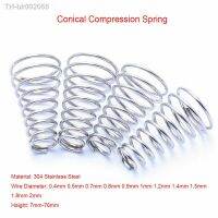 ✲✤✤ 5pcs / lot 304 Stainless Steel Tower Springs Conical Cone Compression Spring Pressure Spring Wire Diameter 1mm 1.2mm 1.5mm 1.8mm