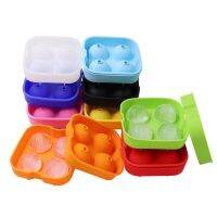 [COD] New four-hole silicone ball round 4-hole ice creative film box tray whiskey cube