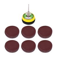 60 Pcs Sanding Paper Grinding Wheel With 50Mm Polishing Pad Adapter, Grits Grinding Pad Grit Paper, Size 100, 240, 600, 800, 1000, 2000 For Dremel Rotary Tool Eccentric Grinder