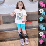 Doremon girls summer clothing set Cool Girls summer cotton T