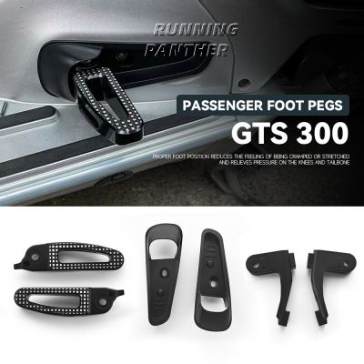 รถจักรยานยนต์ใหม่สำหรับ GTS 300 GTS300 Gts300 Gts 300 2021 2022อะลูมิเนียม + ABS ที่พักเท้าผู้โดยสารด้านหลังติดตั้งฝาครอบเหยียบสีดำ