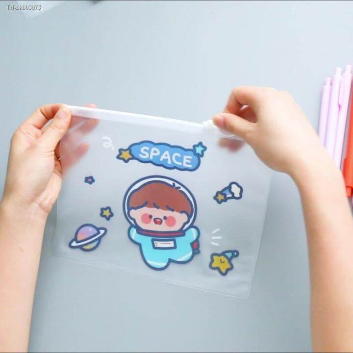 15-pcs-cartoon-waterproof-zip-bag-plastic-21-x-17cm-document-pen-filing-products-pocket-folder-office-school-pencil-bag-supplies