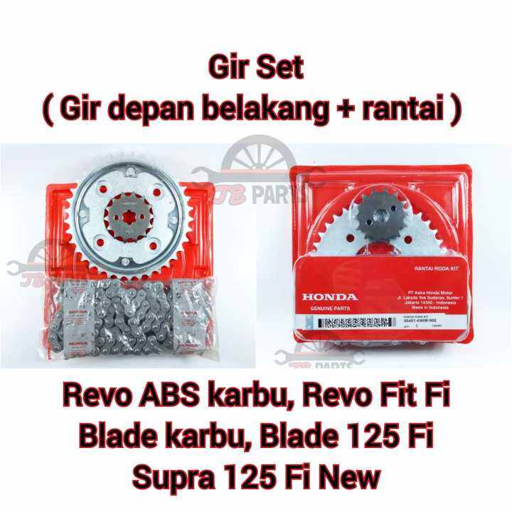 Gir set Revo ABS Fit Blade Supra 125 Fi injeksi old new Honda KWB plus