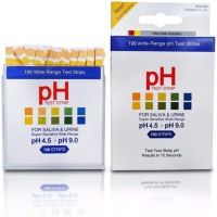 WENW 100ct ความไวสูง แถบทดสอบ PH 4.5-9.0 ความแม่นยำสูง ชุดทดสอบน้ำ ขนาดกะทัดรัดกะทัดรัด กระดาษลิตมัส ความเป็นกรดของร่างกายและความเป็นด่าง