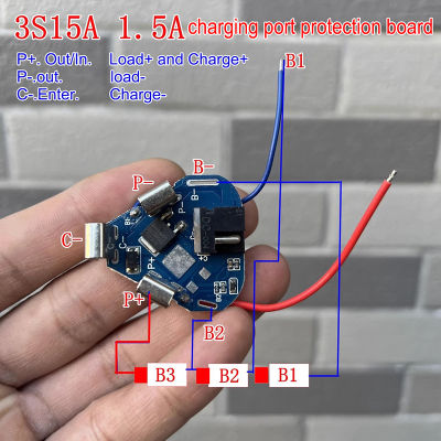 [Auto Stuffs] 3S 12.6V BMS แผงป้องกันแบตเตอรี่ลิเธียม Li-ion สำหรับ Drill18650ไฟฟ้าธนาคารพลังงาน Balancer ควอไลเซอร์แบตเตอรี่