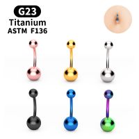 【CW】 ASTM F136 Titanium 14G Belly Rings Fashion Piercing Navel Highly Polishing Threaded Eyebrow Nails