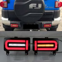 ไฟ LED สะท้อนแสง Bemper Belakang เบรคสัญญาณไฟตัดหมอกไฟหน้ารถตกแต่งรถยนต์สำหรับ Toyota L Cruiser FJ 2007-2022