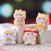 Cartoon Doll Xiaochai Wangwang Small Ornaments Creative Table Decoration Resin Crafts Car Interior Design Supplies Wholesale