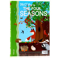 360 degree theater stereoscopic Book Four Seasons English original picture book 360 pop-up the four seasons 3D stereoscopic exquisite gift book childrens steam popular science operation book Sassi produced parent-child interactive game book