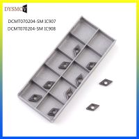 10pcs DCMT070204 SM IC907 / 908 เครื่องมือกลึงภายใน CNC คาร์ไบด์แทรก DCMT 070204 ใบมีดกลึงใบมีดกลึง