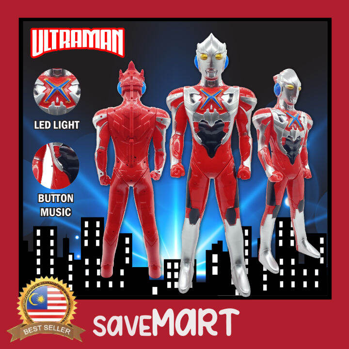 (BIG) Ultraman Toy Action Figure Play Toy with Sound And Light / Patung
