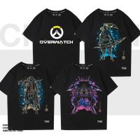 2023High quality new style original overwatch round neck cotton T-shirt mens Hanzo Genji Overwatch game peripheral clothes Blizzard