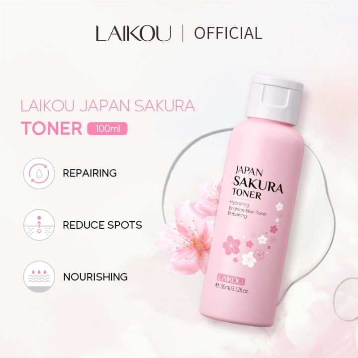 LAIKOU Sakura Face Toner Cherry Blossoms Nourishing Reduce Spots Rejuvenating Firming 100ml