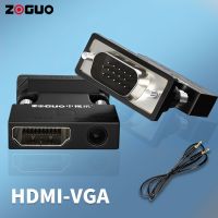 ✌❀❍ ZOGUO Hdmi-compatibel Naar Vga Adapter Hd 1080P Met 3.5Mm Audio Kabel Voor Pc Laptop Naar Hdtv Projector Video Audio Converter