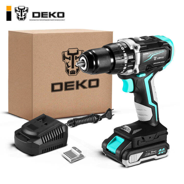 [จัดส่งฟรี] DEKO DKCD20BL-LI 20V 2.0Ah Lithium-Ionสว่านไร้สายค้อน ...