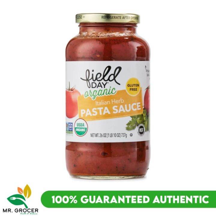 Field Day Organic Italian Herb Pasta Sauce 737g Lazada PH